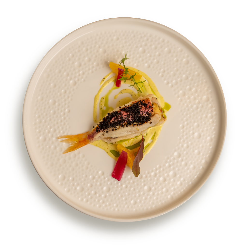 acuncuma-restaurant-guida-michelin Piatto di cucina siciliana contemporanea servito al ristorante A’ Cuncuma